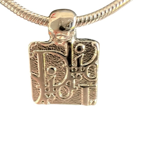 Dior Trotter Reversible Silver and crystal square Necklace - Picture 3 of 8